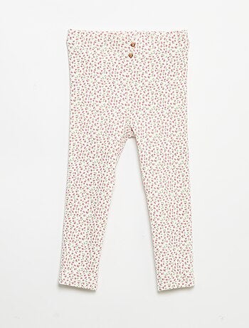 Legging lungo a costine fantasia