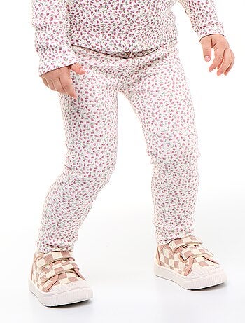 Legging lungo a costine fantasia