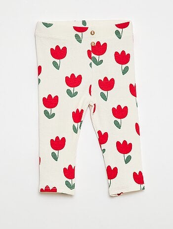 Leggings lungo a costine stampato