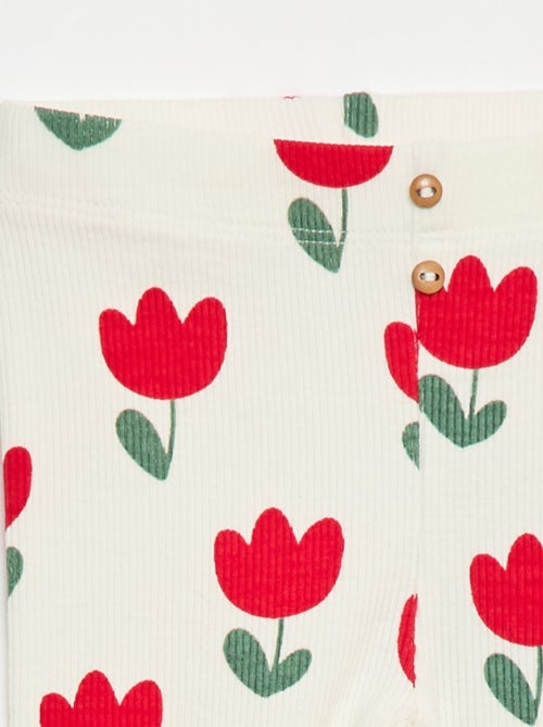 Legging lungo a costine fantasia - Kiabi