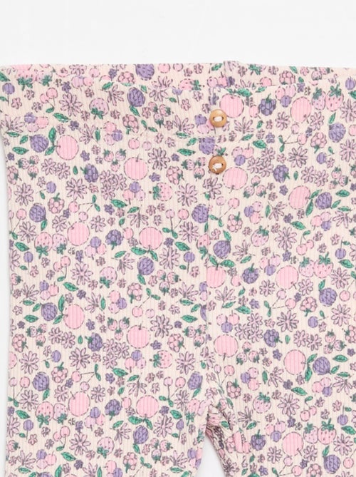 Legging lungo a costine fantasia - Kiabi