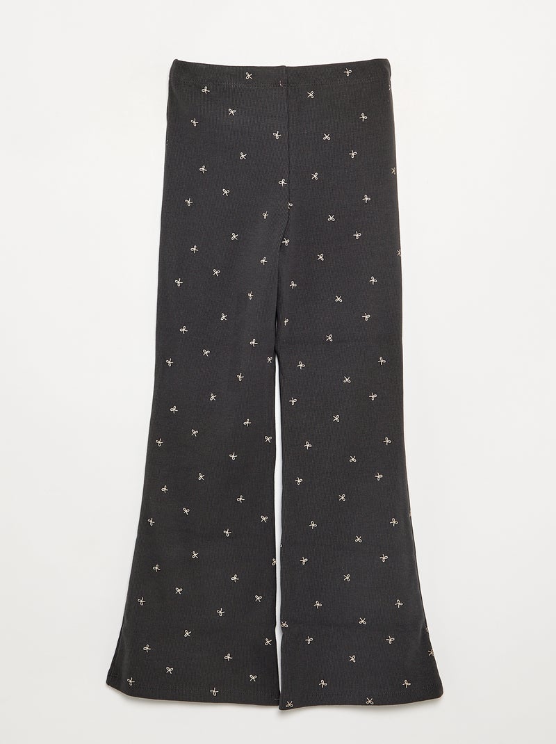 Legging lungo a fantasia Grigio - Kiabi