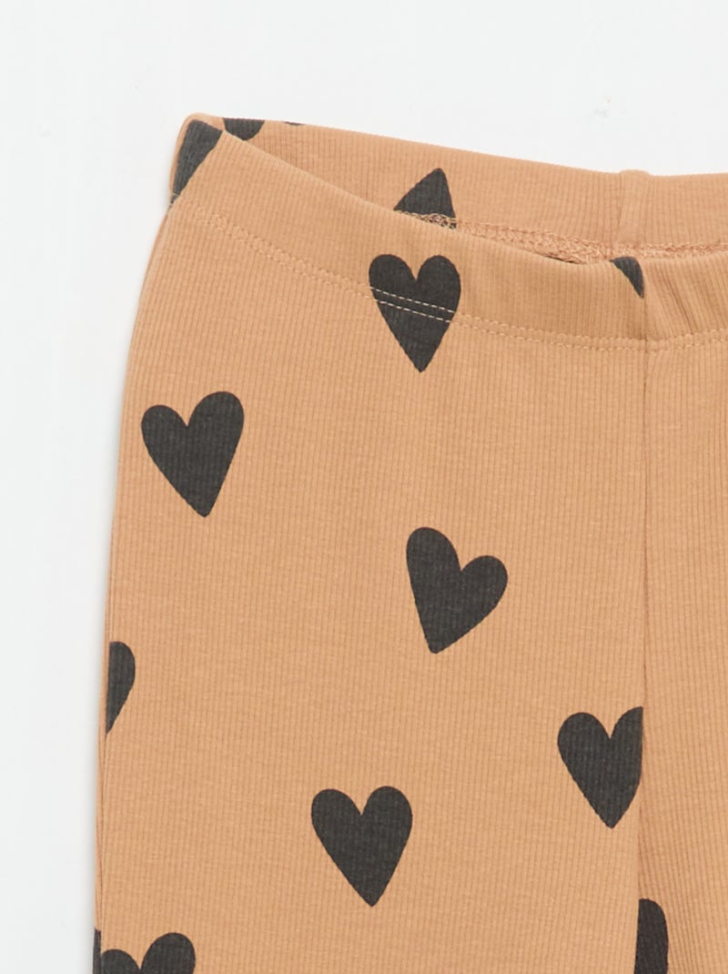 Legging lungo a fantasia Marrone - Kiabi