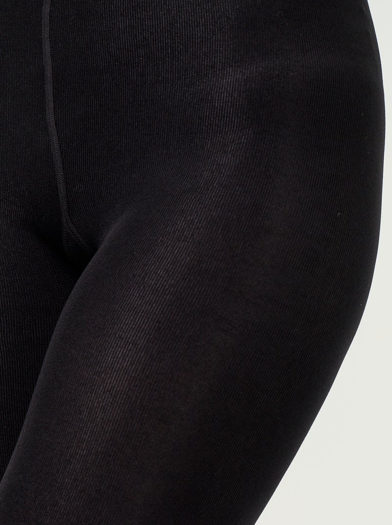 Legging lungo in pile Nero - Kiabi