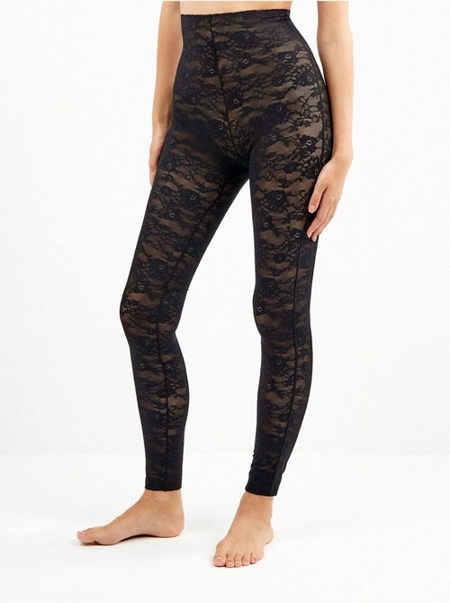 Legging lungo modellante senza cuciture, in pizzo floreale - Kiabi