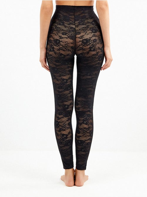 Legging lungo modellante senza cuciture, in pizzo floreale - Kiabi