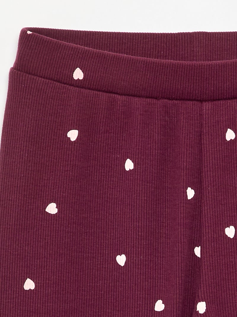 Legging lungo stampato Viola - Kiabi