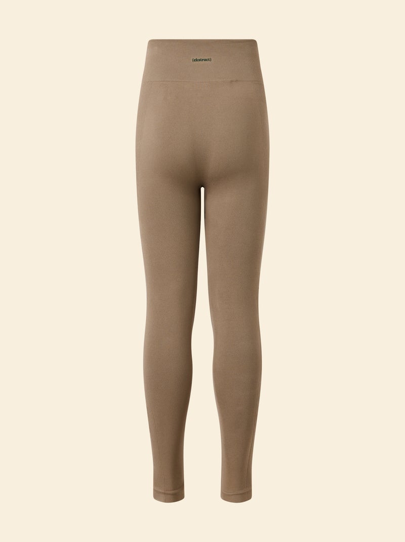 Legging sportivo a costine - (ekstract) Beige - Kiabi
