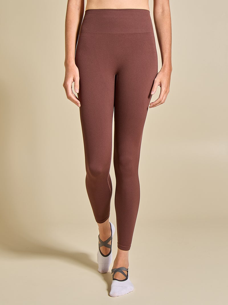 Legging sportivo a costine - (ekstract) Marrone - Kiabi