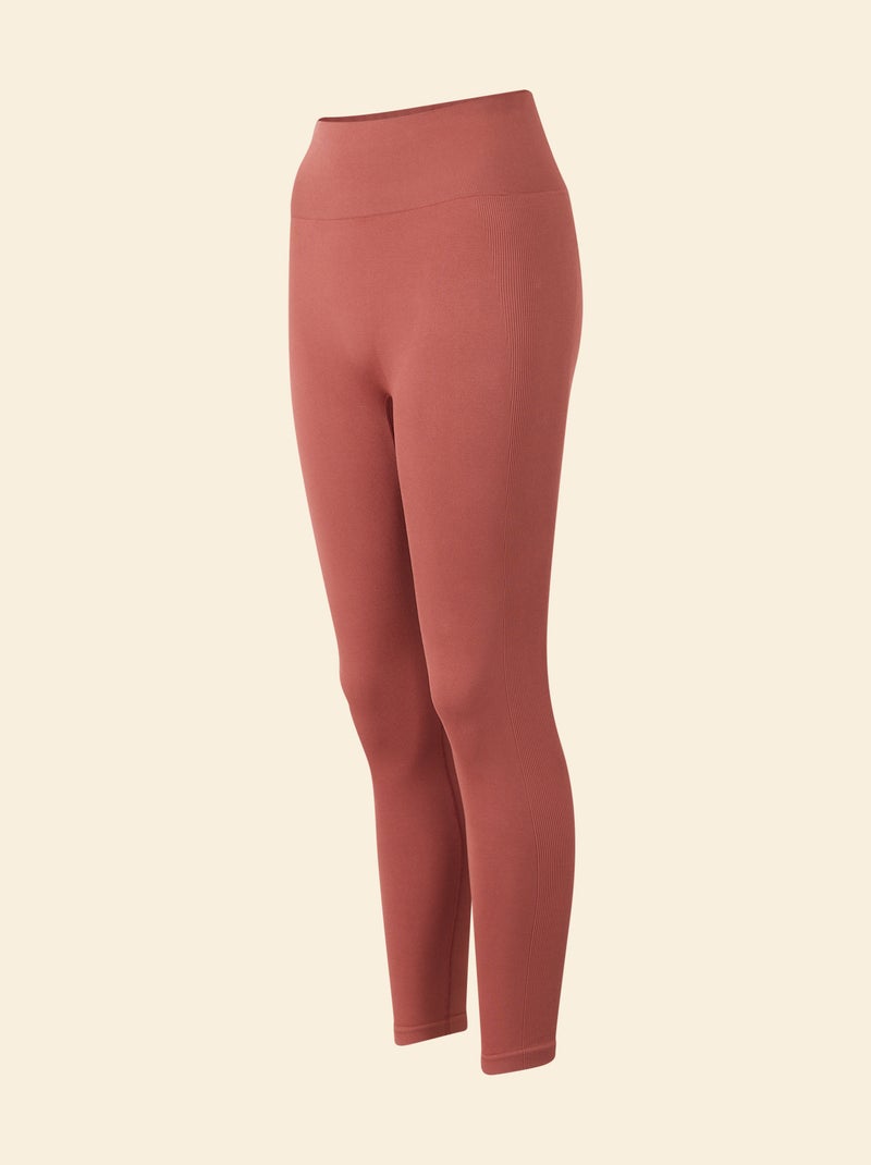 Legging sportivo a costine - (ekstract) Marrone - Kiabi