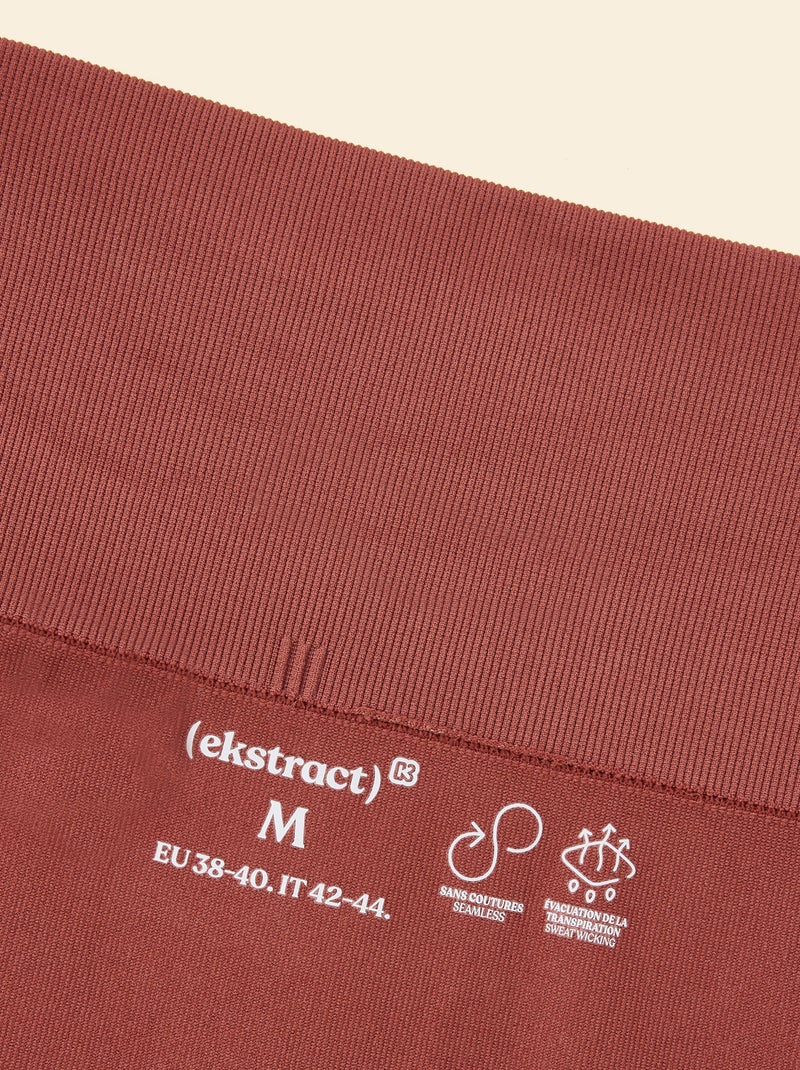 Legging sportivo a costine - (ekstract) Marrone - Kiabi