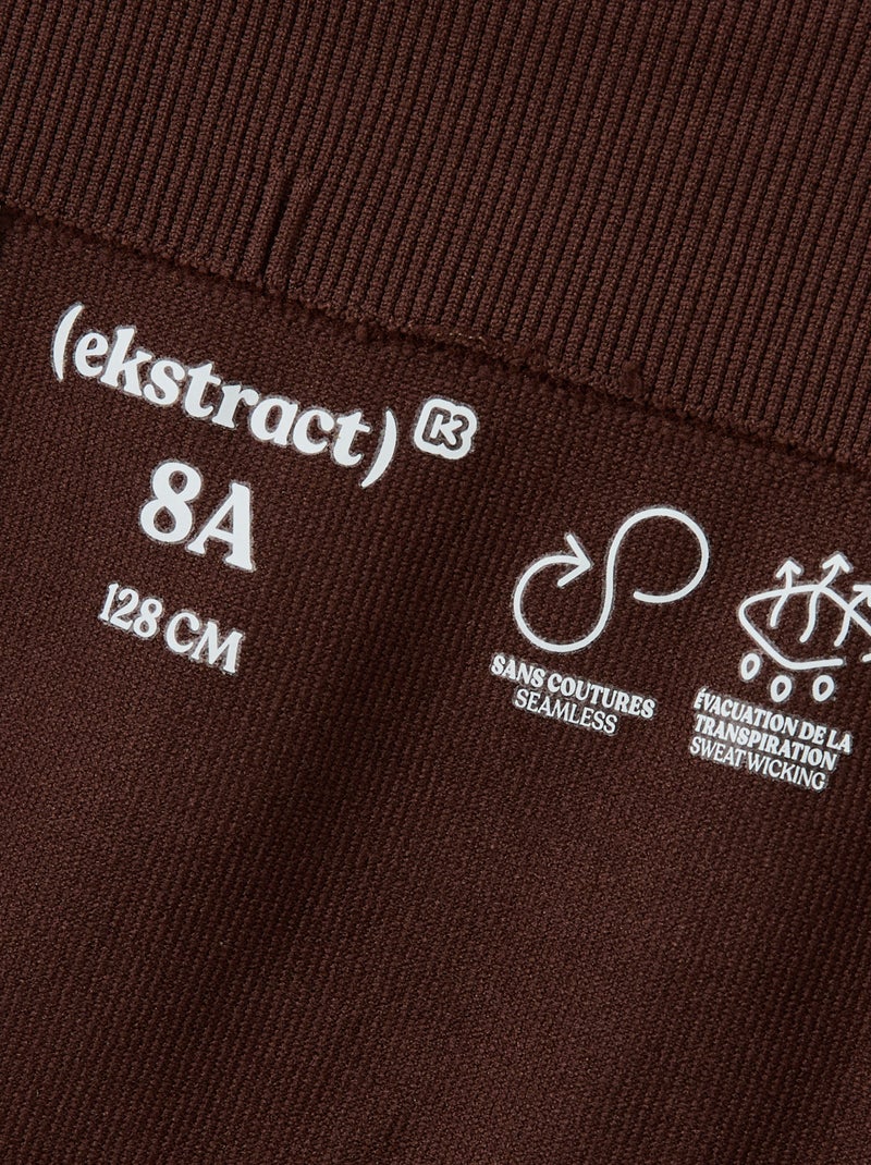 Legging sportivo a costine - (ekstract) Marrone - Kiabi