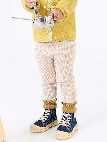 Leggings stampati in maglia compatta