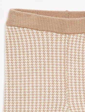 Leggings stampati in maglia compatta