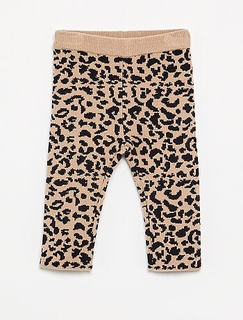 Leggings stampati in maglia compatta