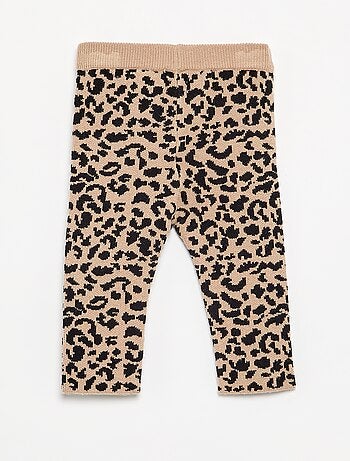 Leggings stampati in maglia compatta