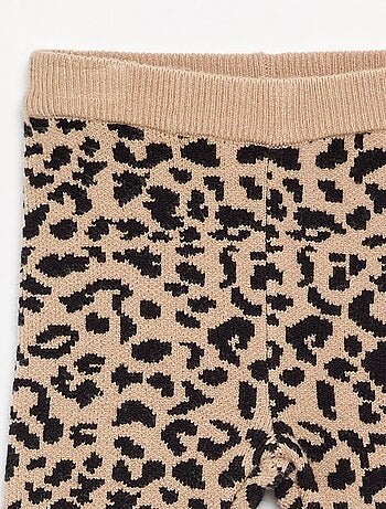 Leggings stampati in maglia compatta