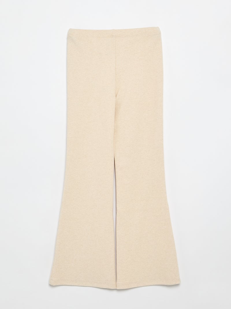 Legging svasato a costine Beige - Kiabi