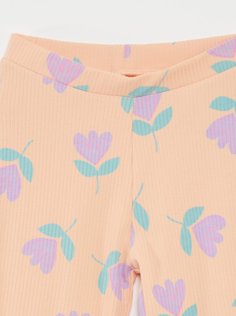 Leggings a coste ARANCIONE - Kiabi