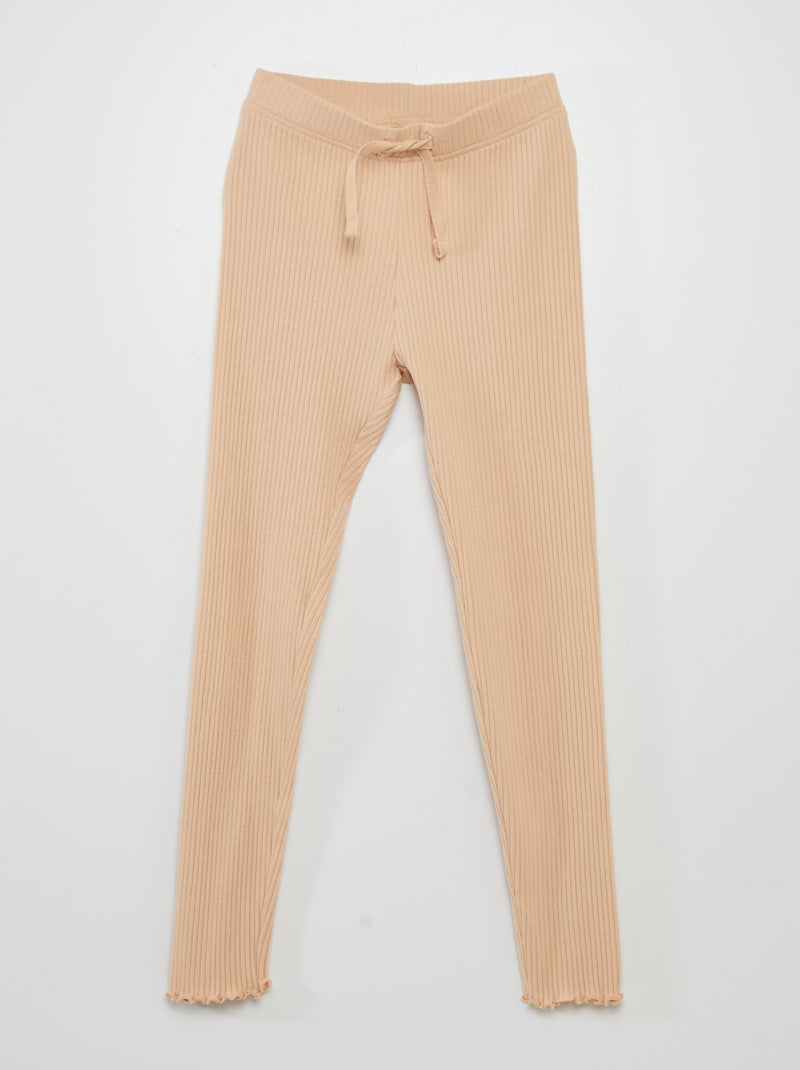 Leggings a coste BEIGE - Kiabi