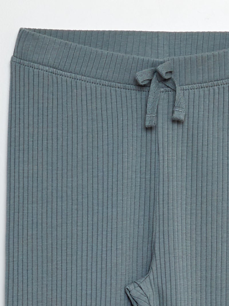 Leggings a coste BLU - Kiabi