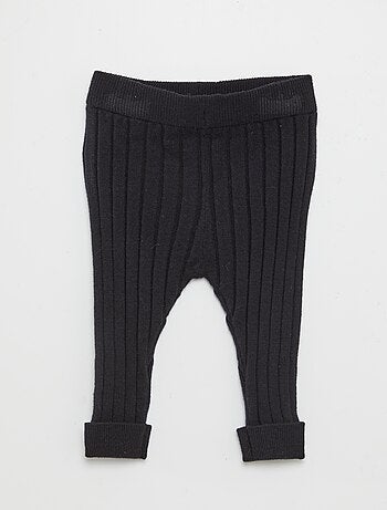 Leggings a coste + calzini con ricamo