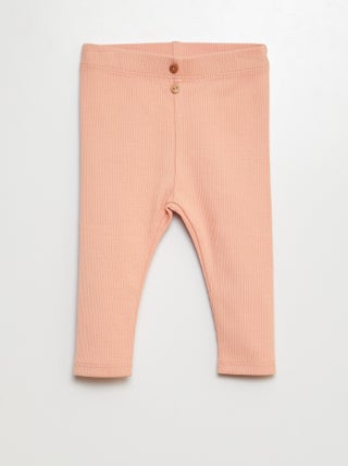 Leggings a coste con bottoni