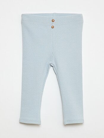 Leggings a coste con bottoni