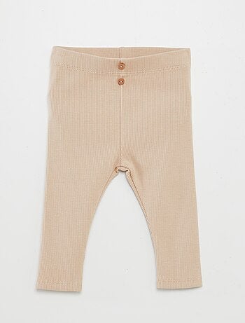 Leggings a coste con bottoni