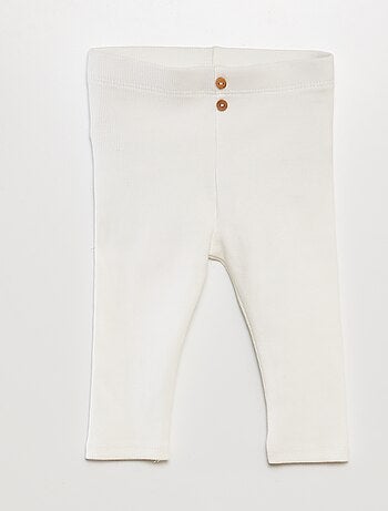 Leggings a coste con bottoni