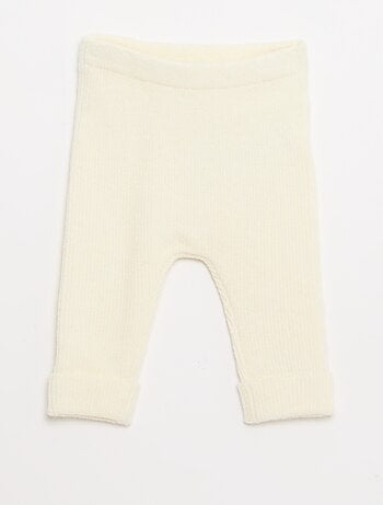 Leggings a coste con bottoni