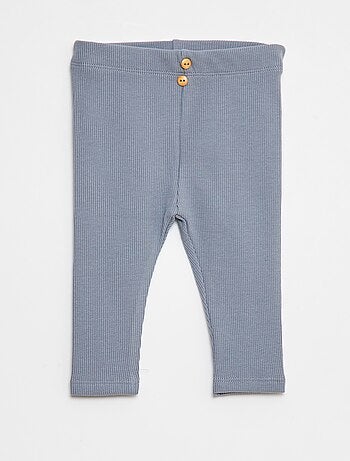 Leggings a coste con bottoni