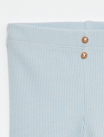 Leggings a coste con bottoni