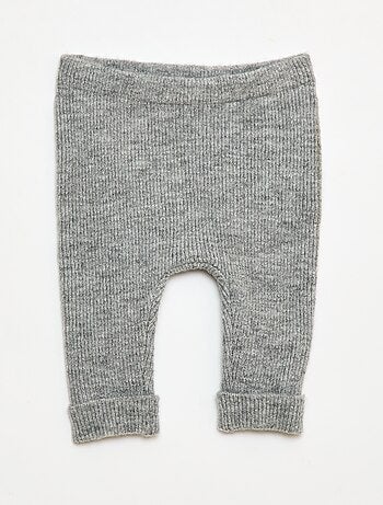 Leggings a coste con bottoni