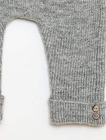Leggings a coste con bottoni