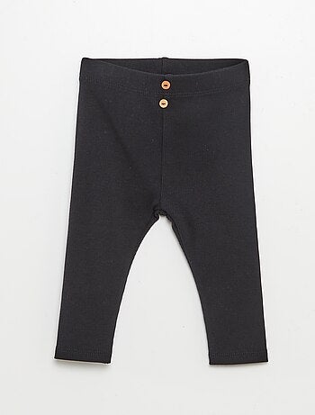 Leggings a coste con bottoni