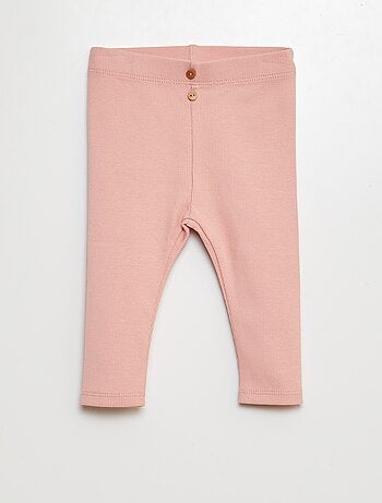 Leggings a coste con bottoni