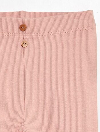 Leggings a coste con bottoni