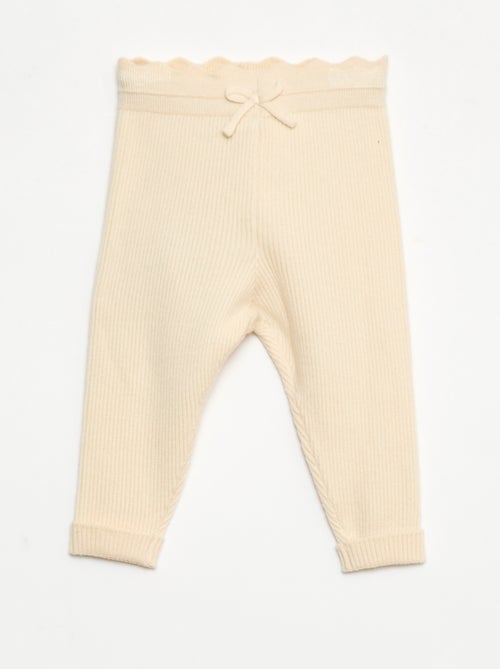 Leggings a coste con fiocco decorativo - Kiabi