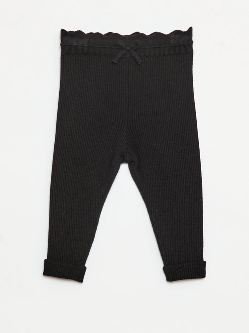 Leggings a coste con fiocco decorativo - Kiabi