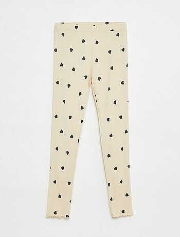 Leggings a coste con motivo