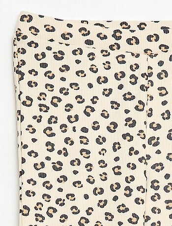 Leggings a coste con motivo