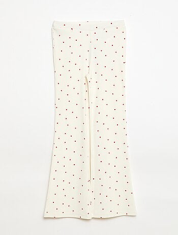 Leggings a coste con motivo