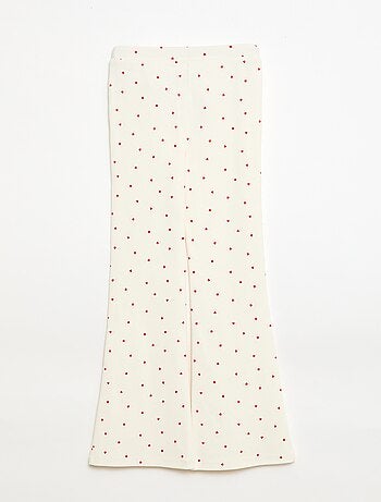 Leggings a coste con motivo