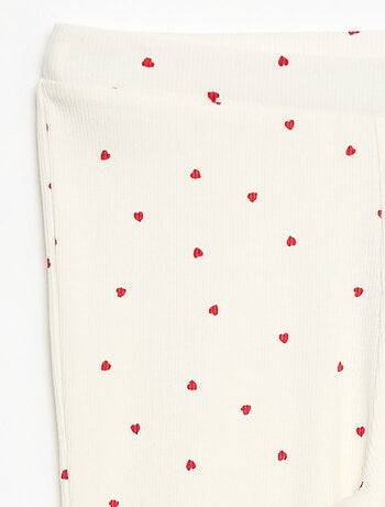 Leggings a coste con motivo