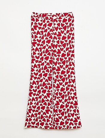 Leggings a coste con motivo