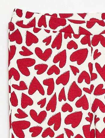 Leggings a coste con motivo