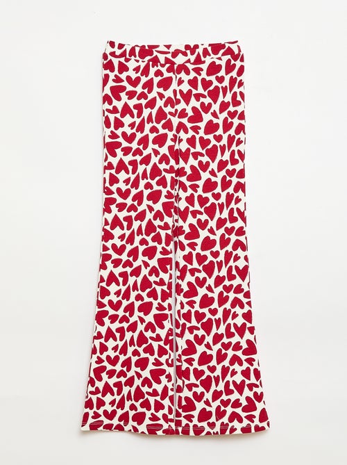 Leggings a coste con motivo - Kiabi