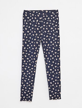 Leggings a coste con motivo
