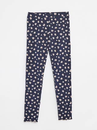 Leggings a coste con motivo